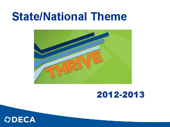 State/National Theme 2012 -2013 