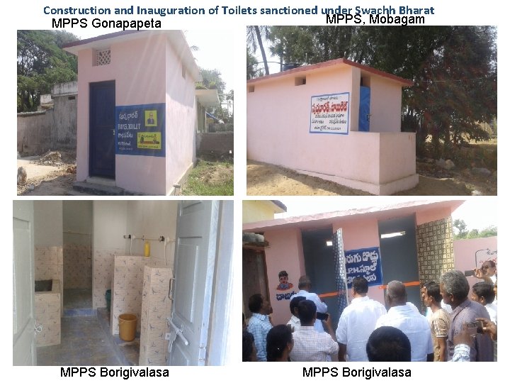 Construction and Inauguration of Toilets sanctioned under Swachh Bharat MPPS, Mobagam MPPS Gonapapeta MPPS