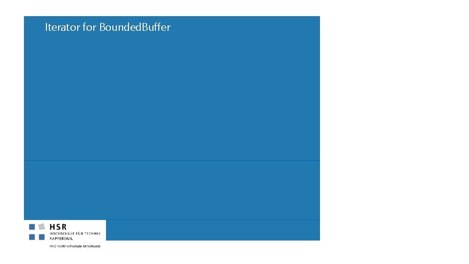 Iterator for Bounded. Buffer 