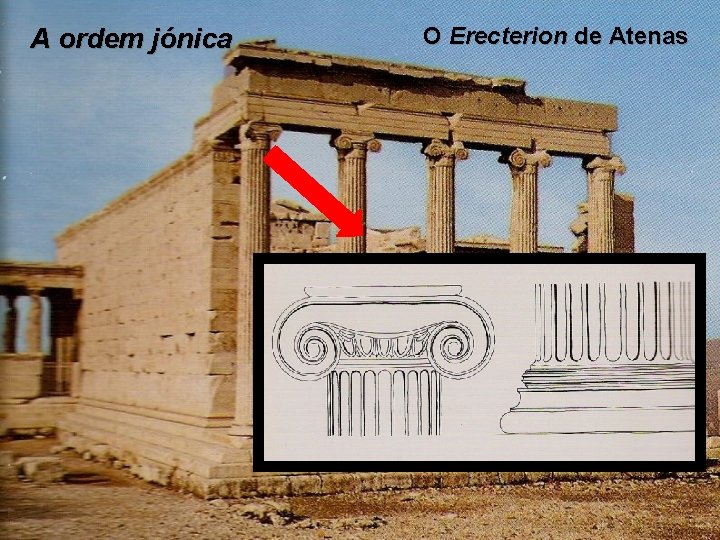 A ordem jónica O Erecterion de Atenas 