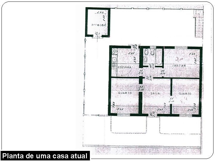 Planta de uma casa atual 