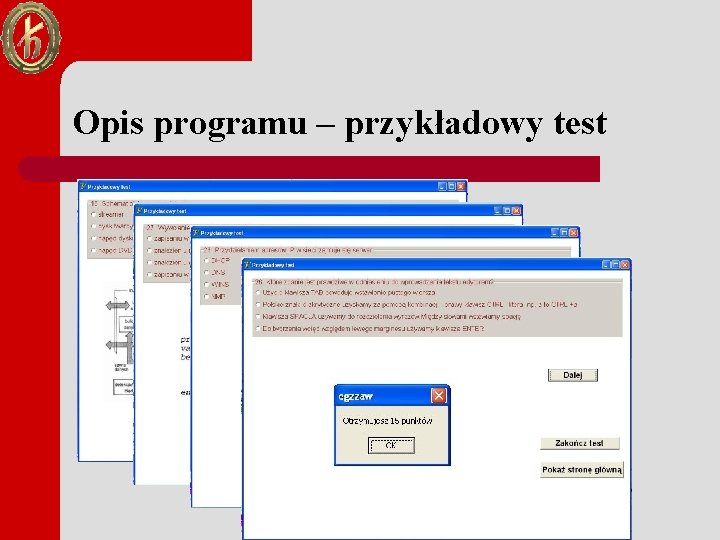 Opis programu – przykładowy test 