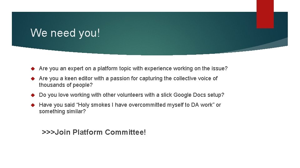 We need you! Are you an expert on a platform topic with experience working