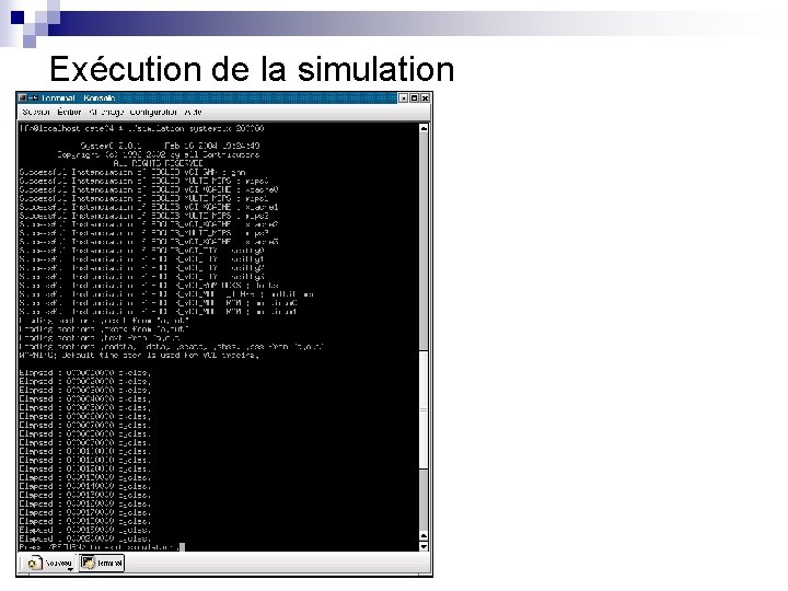 Exécution de la simulation 