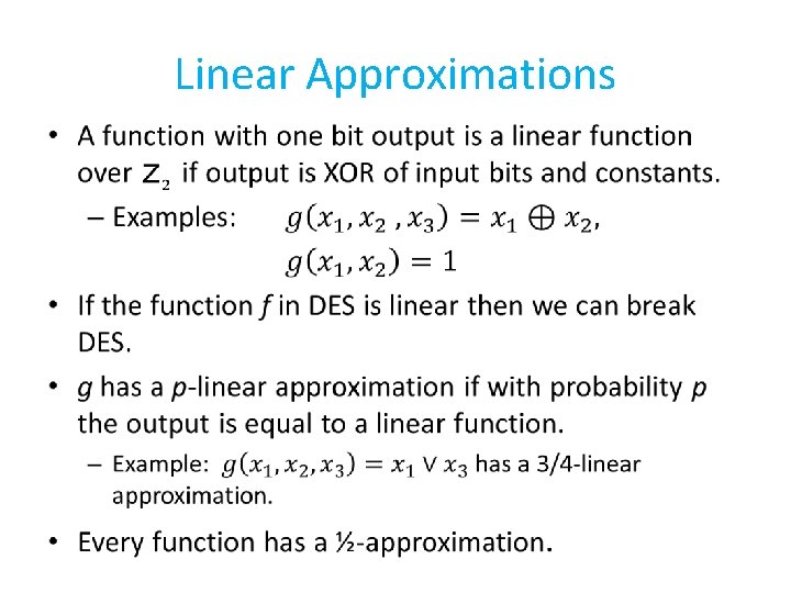 Linear Approximations • 