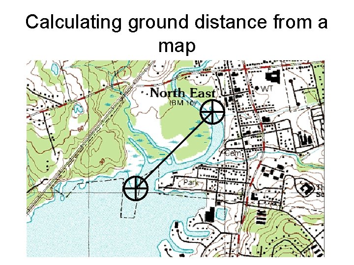 Calculating ground distance from a map 