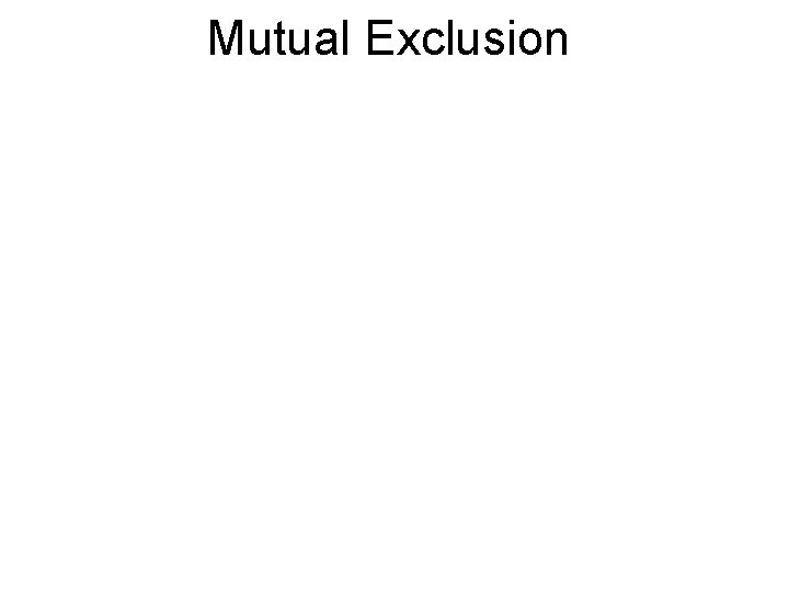 Mutual Exclusion 