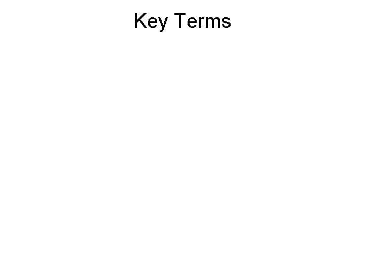 Key Terms 