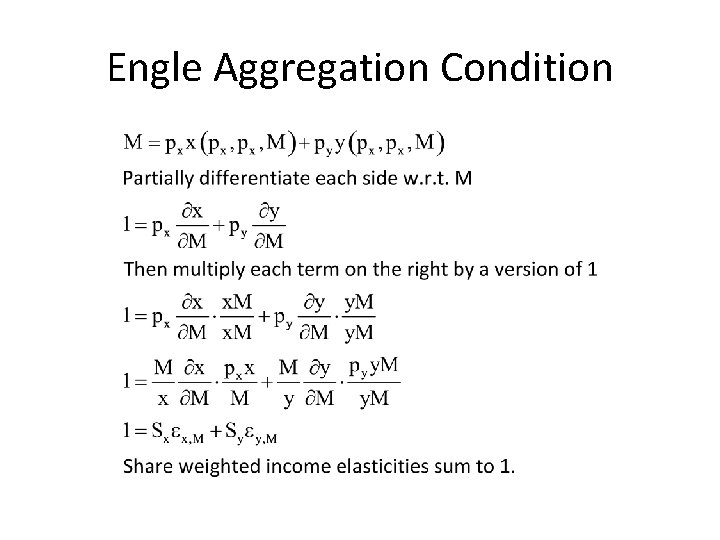 Engle Aggregation Condition 