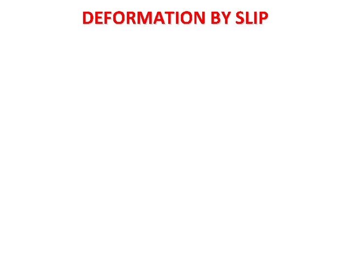 DEFORMATION BY SLIP 