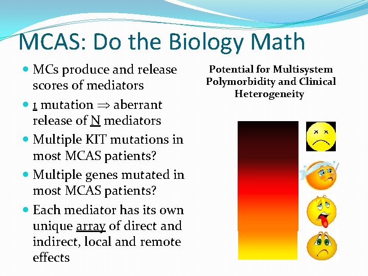 MCAS: Do the Biology Math MCs produce and release scores of mediators 1 mutation