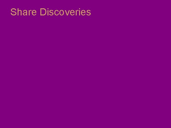 Share Discoveries 