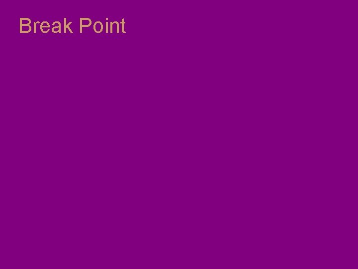 Break Point 