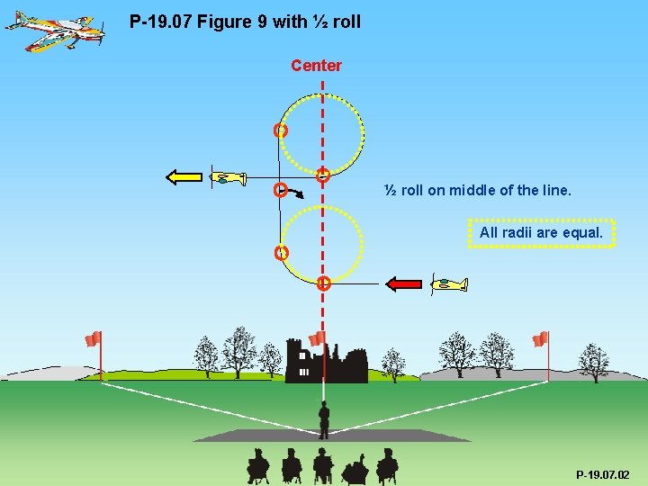 P-19. 07 Figure 9 with ½ roll Center ½ roll on middle of the