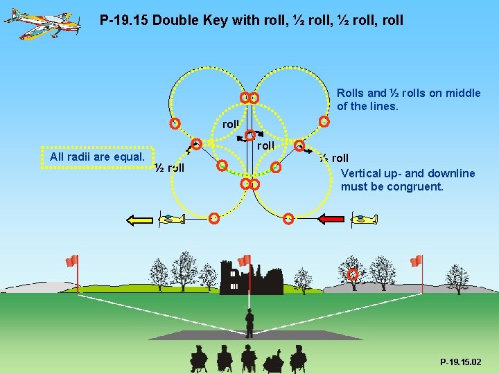 P-19. 15 Double Key with roll, ½ roll, roll Rolls and ½ rolls on