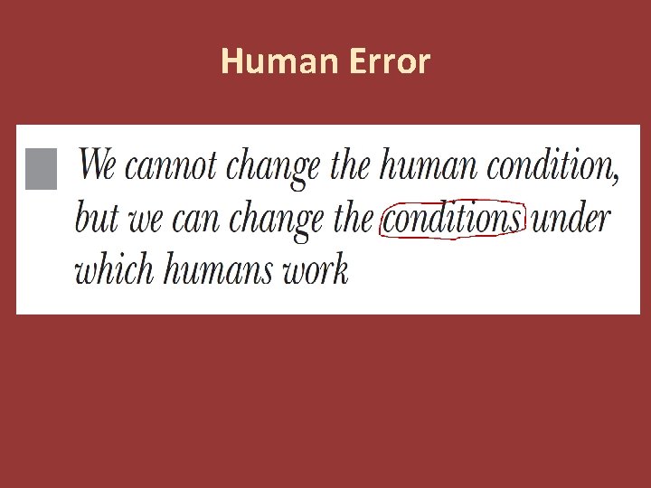 Human Error 