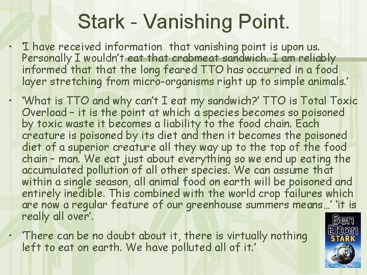 Stark - Vanishing Point. • ‘I have received information that vanishing point is upon Stark - Vanishing Point. • ‘I have received information that vanishing point is upon