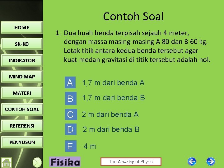 Contoh Soal HOME SK-KD INDIKATOR MIND MAP MATERI CONTOH SOAL REFERENSI PENYUSUN 1. Dua