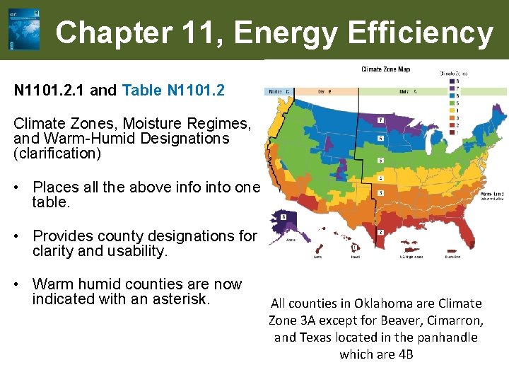 Chapter 11, Energy Efficiency N 1101. 2. 1 and Table N 1101. 2 Climate