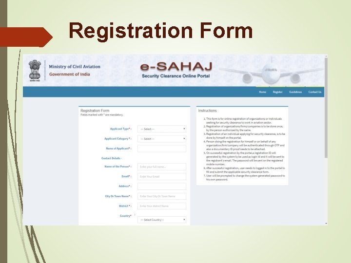 Registration Form Registration Form