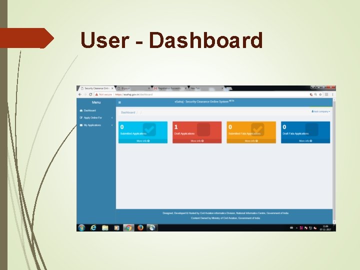 User - Dashboard User - Dashboard