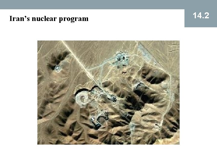 Iran’s nuclear program 14. 2 