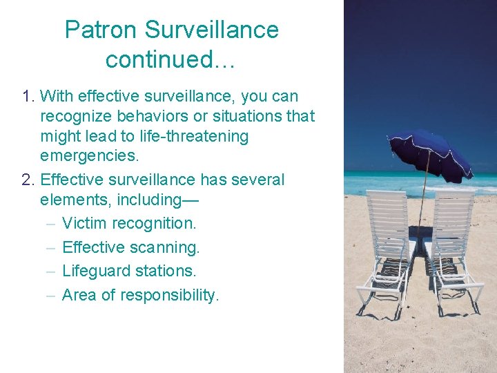 Ch 3 Lifeguarding Patron Surveillance and Emergency Preparation