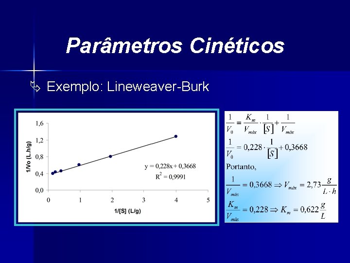 Parâmetros Cinéticos Ä Exemplo: Lineweaver-Burk 