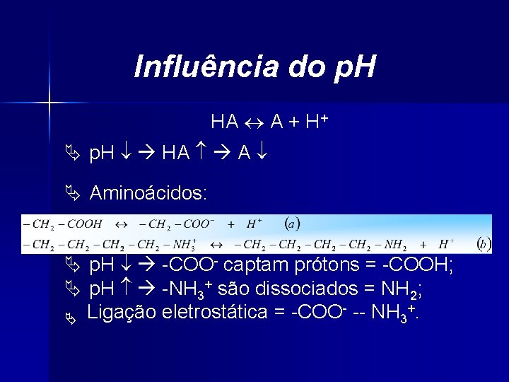 Influência do p. H HA A + H+ Ä p. H HA A Ä