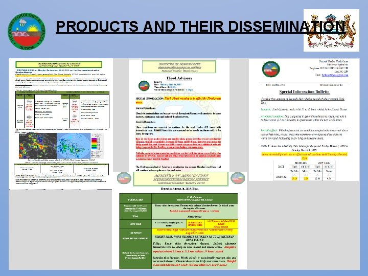 PRODUCTS AND THEIR DISSEMINATION 