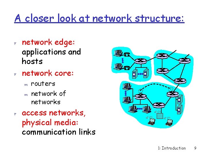 A closer look at network structure: r network edge: applications and hosts r network