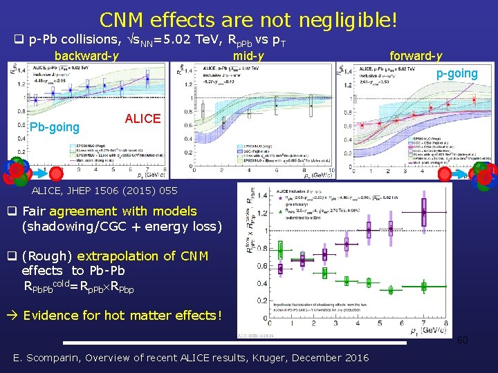 CNM effects are not negligible! q p-Pb collisions, s. NN=5. 02 Te. V, Rp.
