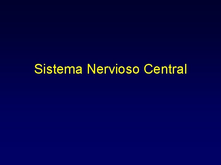 Sistema Nervioso Central 