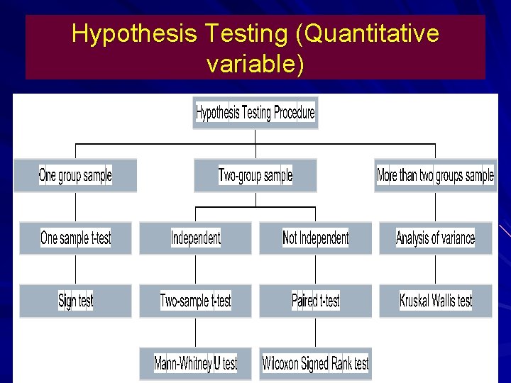 Hypothesis Testing (Quantitative variable) 