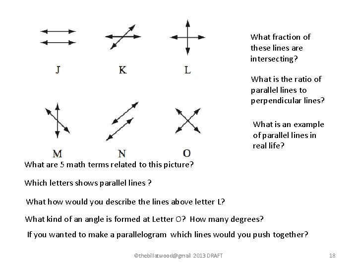 What fraction of these lines are intersecting? What is the ratio of parallel lines What fraction of these lines are intersecting? What is the ratio of parallel lines