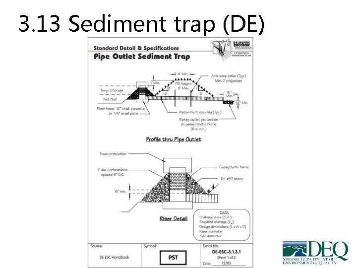 3. 13 Sediment trap (DE) 3. 13 Sediment trap (DE)