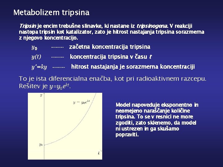 Metabolizem tripsina Tripsin je encim trebušne slinavke, ki nastane iz tripsinogena. V reakciji nastopa