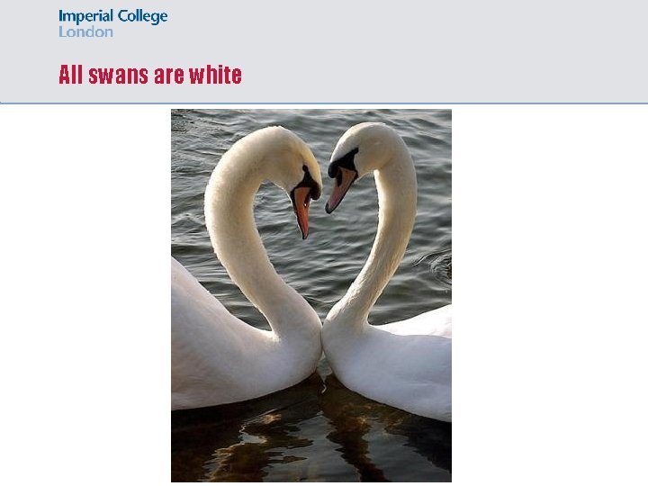 All swans are white 