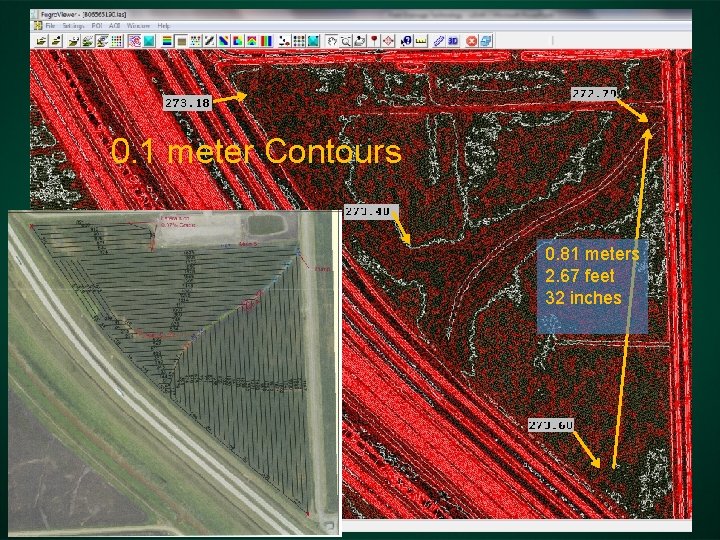 0. 1 meter Contours 0. 81 meters 2. 67 feet 32 inches 