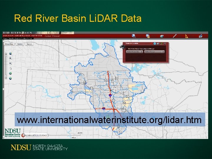Red River Basin Li. DAR Data www. internationalwaterinstitute. org/lidar. htm 
