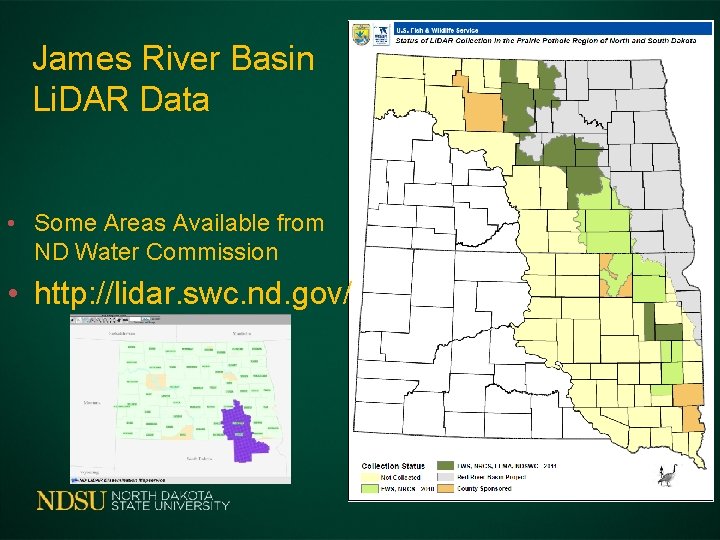 James River Basin Li. DAR Data • Some Areas Available from ND Water Commission