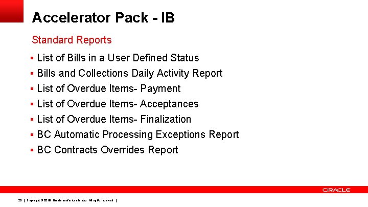 Accelerator Pack - IB Standard Reports § List of Bills in a User Defined