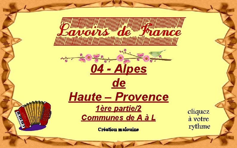 04 - Alpes de Haute – Provence 1ère partie/2 Communes de A à L