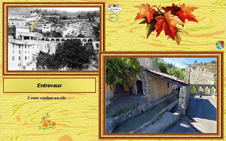 Entrevaux 2 vues couleur au clic 