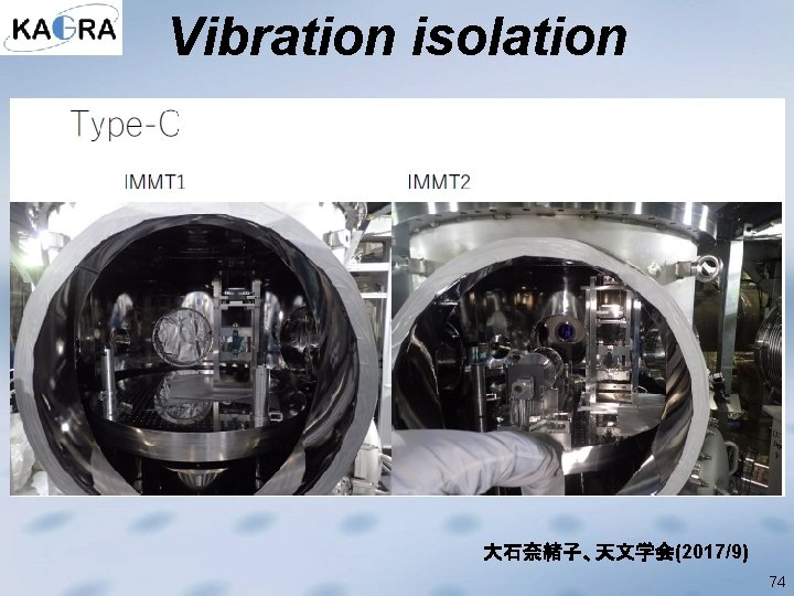 Vibration isolation 大石奈緒子、天文学会(2017/9) 74 
