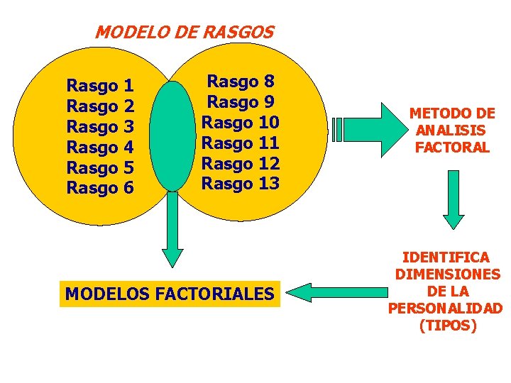 MODELO DE RASGOS Rasgo 1 Rasgo 2 Rasgo 3 Rasgo 4 Rasgo 5 Rasgo