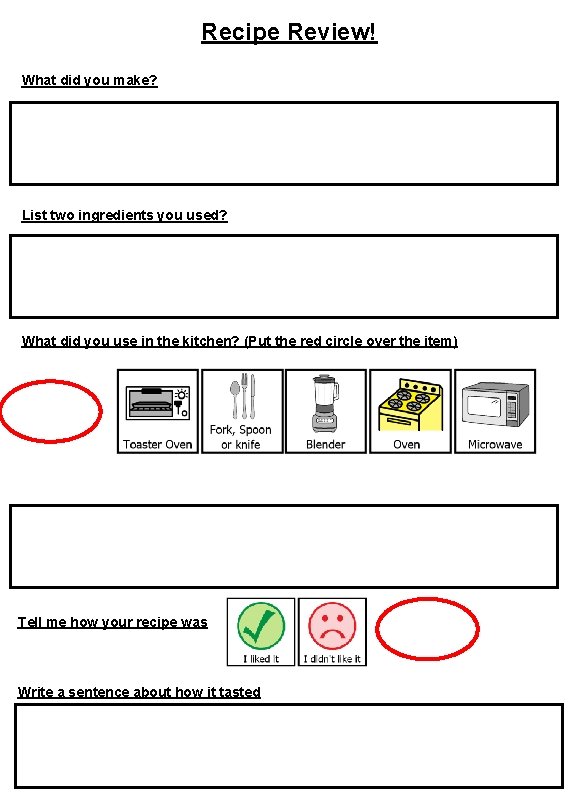Recipe Review! What did you make? List two ingredients you used? What did you