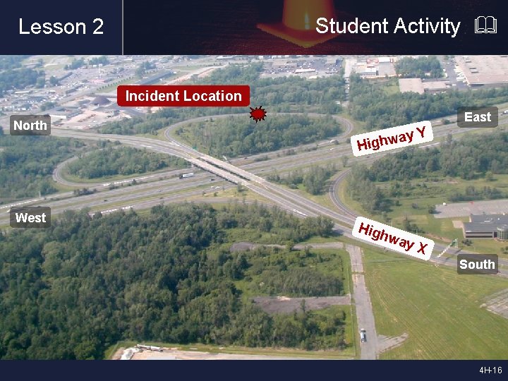 Student Activity Lesson 2 Incident Location North West East ay w h g i