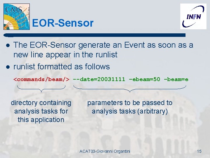 EOR-Sensor l l The EOR-Sensor generate an Event as soon as a new line EOR-Sensor l l The EOR-Sensor generate an Event as soon as a new line
