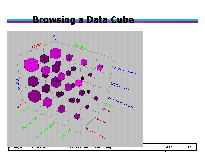 Browsing a Data Cube © Tan, Steinbach, Kumar Introduction to Data Mining 8/05/2005 47